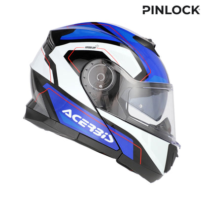CAPACETE SEREL AZUL/BRANCO ACERBIS