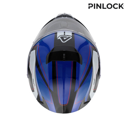 CAPACETE SEREL AZUL/BRANCO ACERBIS