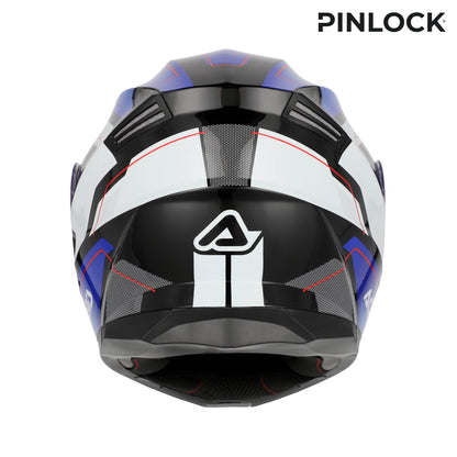CAPACETE SEREL AZUL/BRANCO ACERBIS