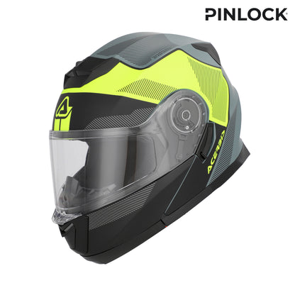 CAPACETE SEREL PRETO/AMARELO ACERBIS