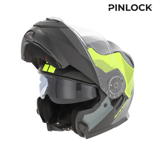 CAPACETE SEREL PRETO/AMARELO ACERBIS