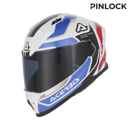 CAPACETE X-WAY GRAPHIC BRANCO/AZUL ACERBIS