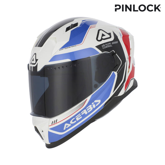 CAPACETE X-WAY GRAPHIC BRANCO/AZUL ACERBIS