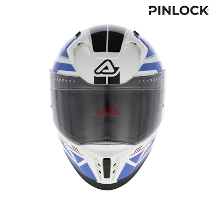 CAPACETE X-WAY GRAPHIC BRANCO/AZUL ACERBIS