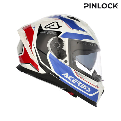 CAPACETE X-WAY GRAPHIC BRANCO/AZUL ACERBIS