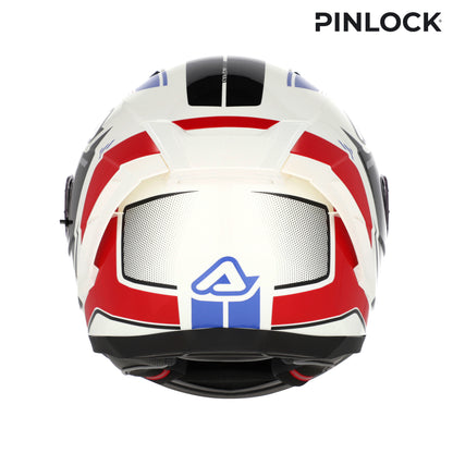 CAPACETE X-WAY GRAPHIC BRANCO/AZUL ACERBIS