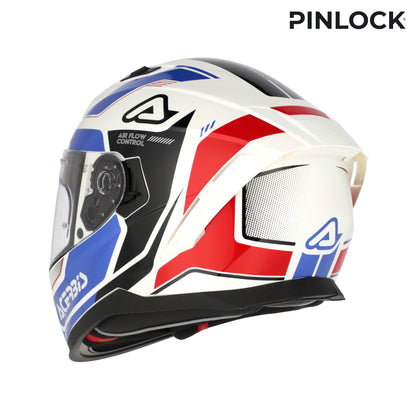 CAPACETE X-WAY GRAPHIC BRANCO/AZUL ACERBIS