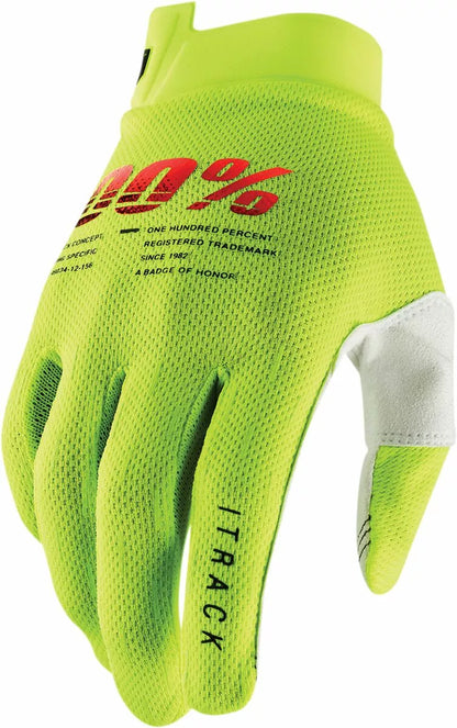 100% LUVAS iTRACK AMARELO FLUO