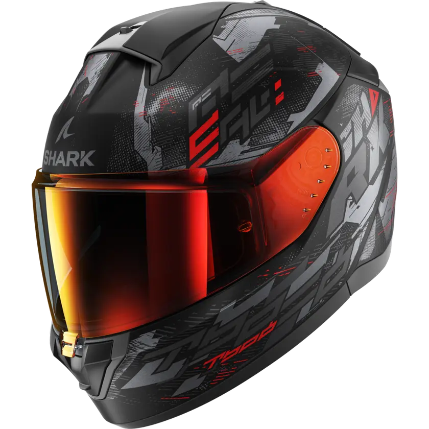 SHARK CAPACETE RIDILL 2 PRETO/VERMELHO